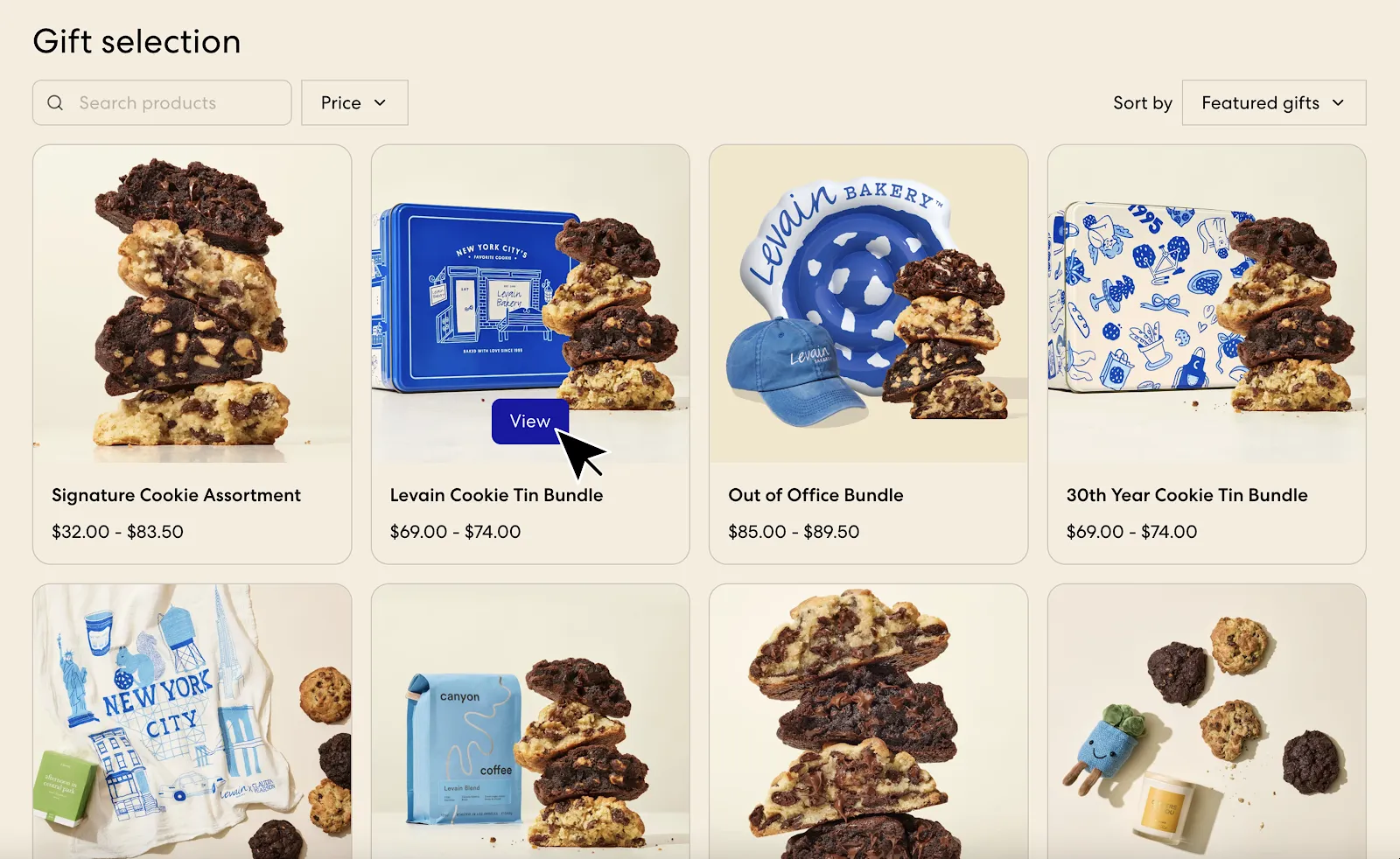 Corporate gifting storefront