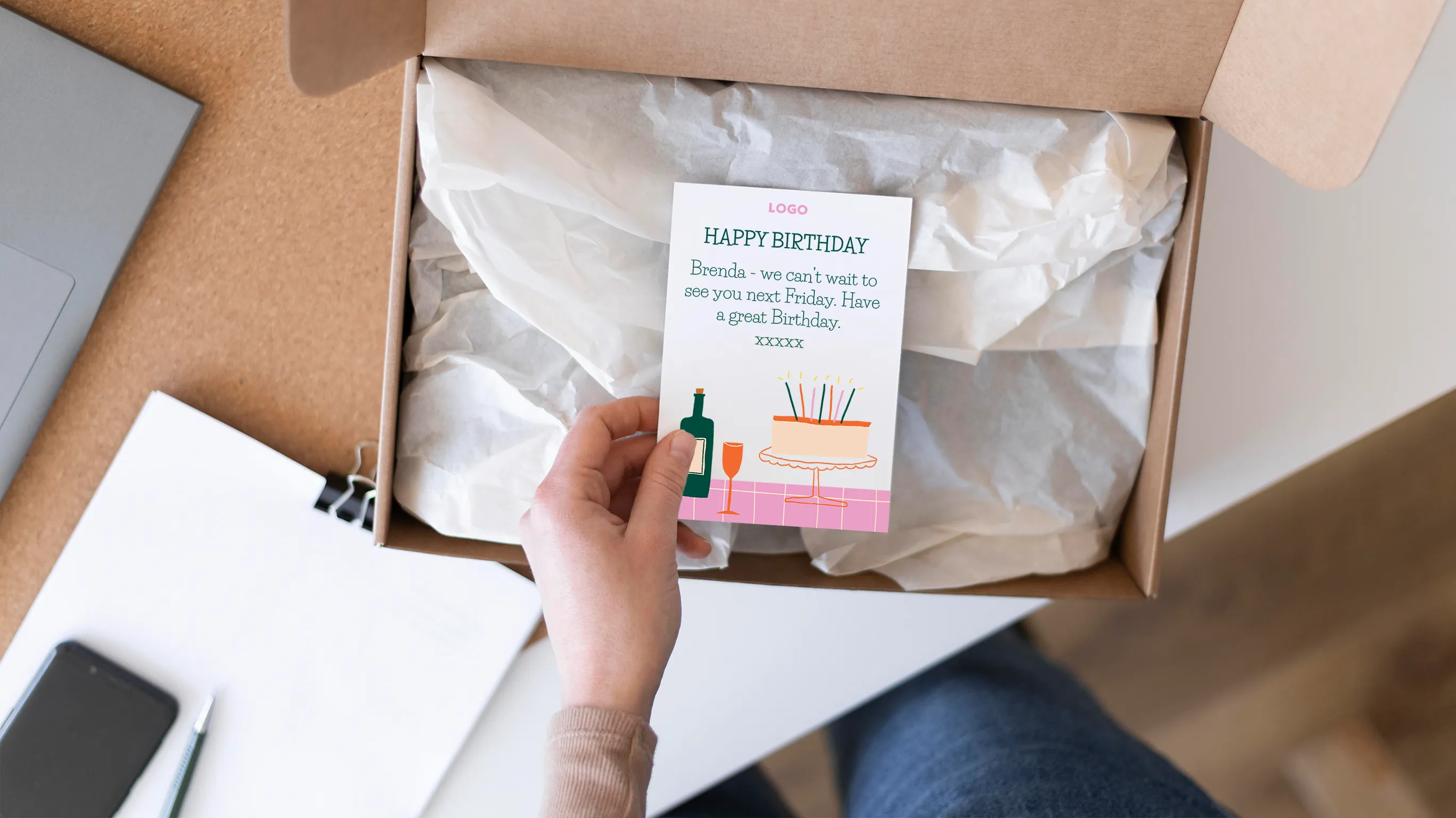 Branded unboxing experience